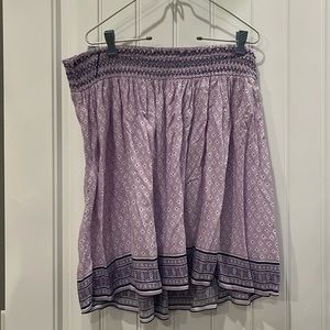 Purple pull on mini skirt with cute detailing